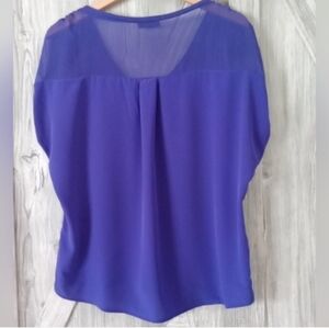 DKNY Purple Ruched Top L